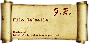 Filo Rafaella névjegykártya